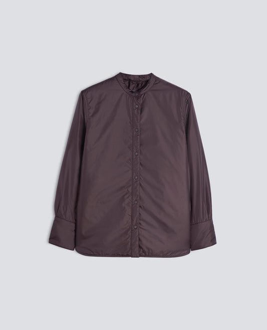 CHAQUETA CAMISERA GLUE DE NAILON CON RELLENO DE GUATA THERMORE® - MARRON - ASPESI