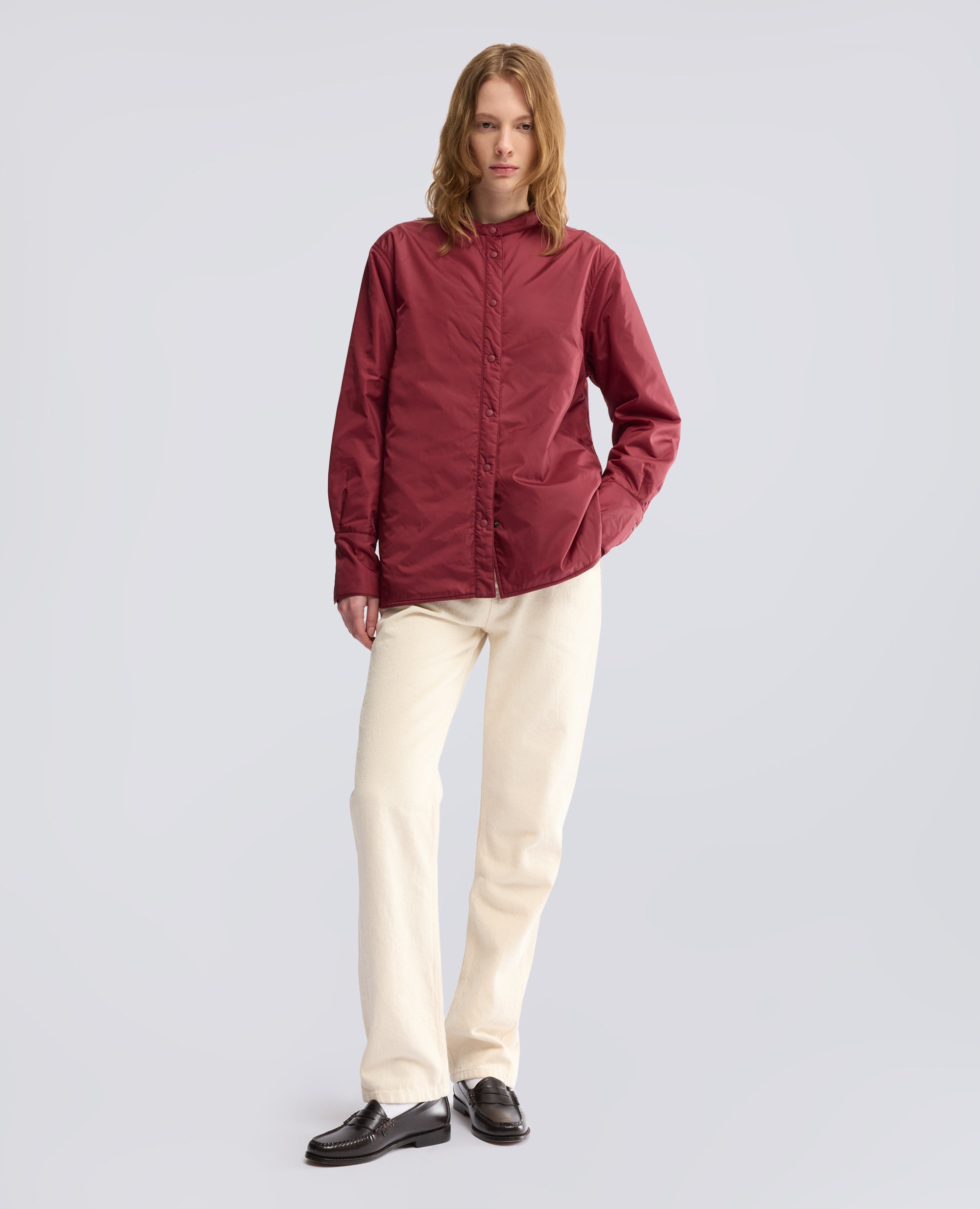 OVERSHIRT GLUE IN NYLON IMBOTTITA CON OVATTA THERMORE® - ROSSO - ASPESI