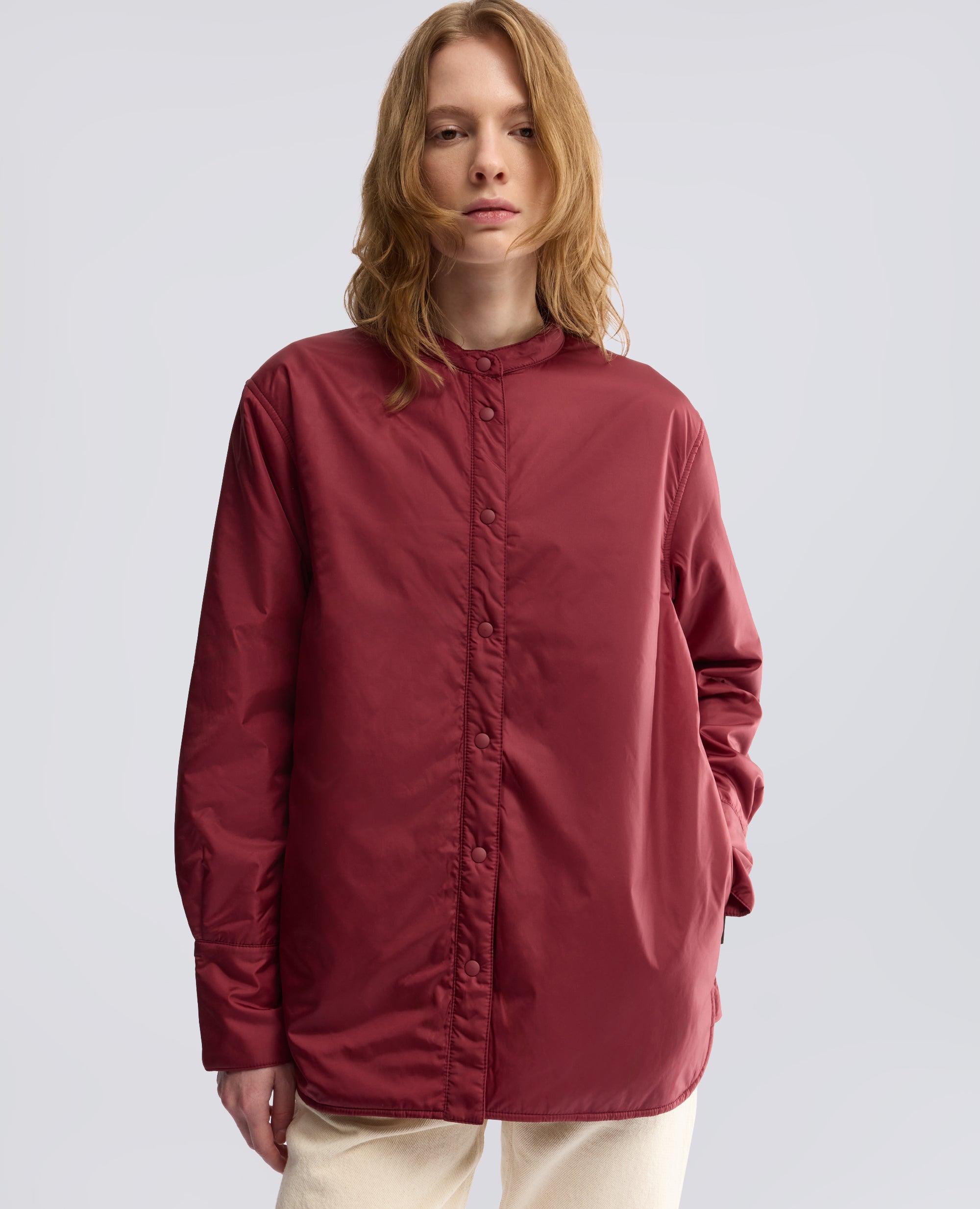 OVERSHIRT GLUE IN NYLON IMBOTTITA CON OVATTA THERMORE® - ROSSO - ASPESI
