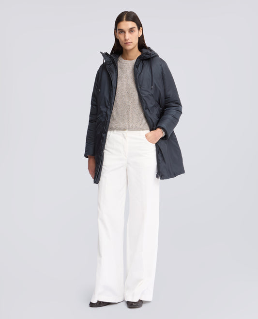 WADDING-PADDED NYLON PARKA - BLUE - ASPESI