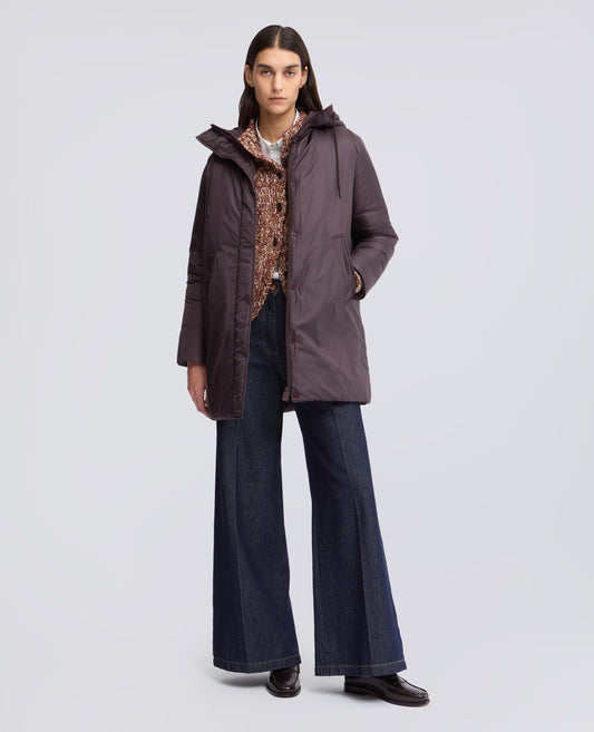 PARKA IN NYLON IMBOTTITO CON OVATTA - MARRONE - ASPESI