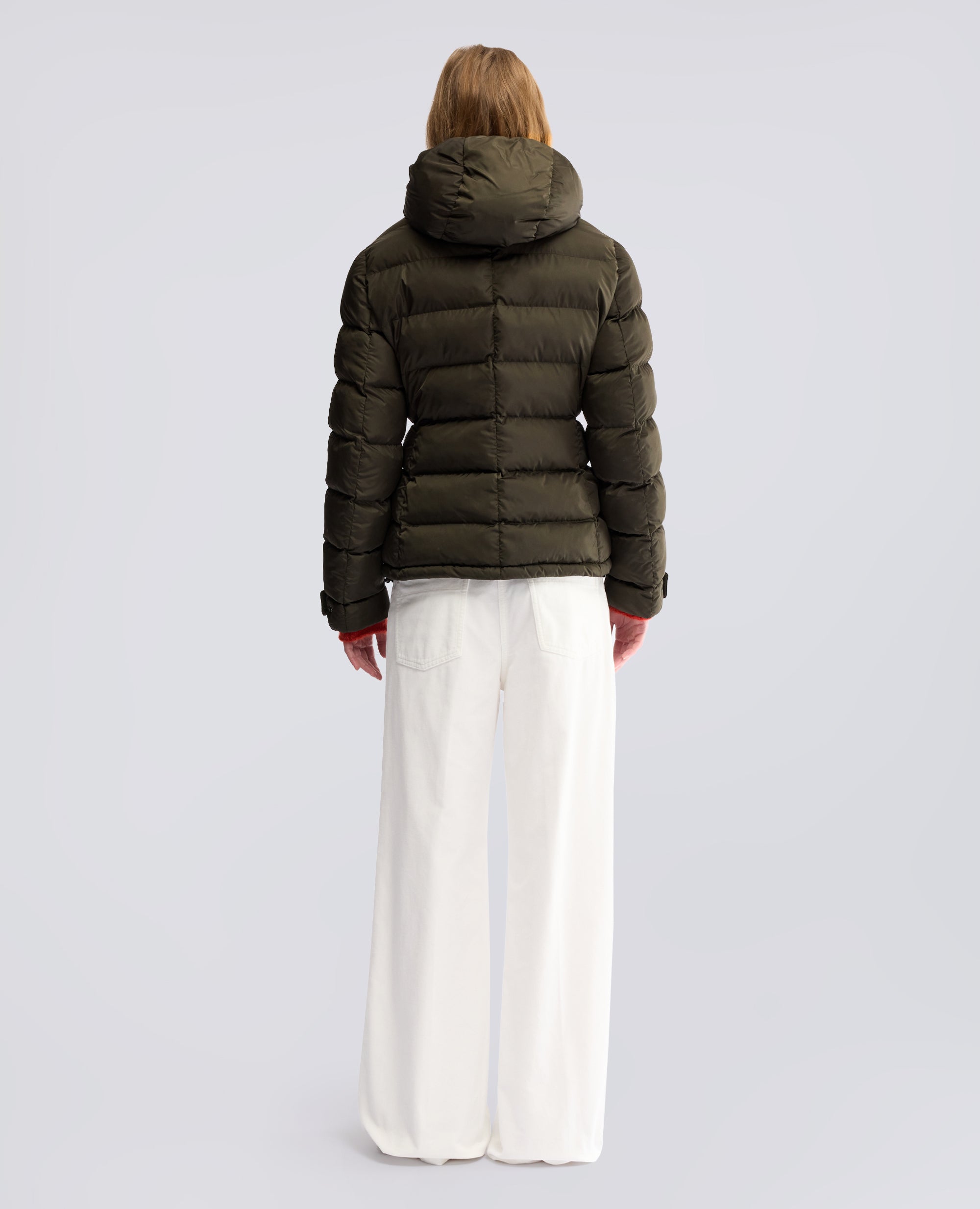 BLOUSON MATELASSE EN NYLON GARNI DE OUATE - VERT - ASPESI
