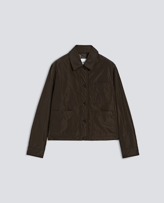 CHAQUETA DE TEJIDO TECNICO CON ACOLCHADO DE GUATA THERMORE® - MARRONE - ASPESI