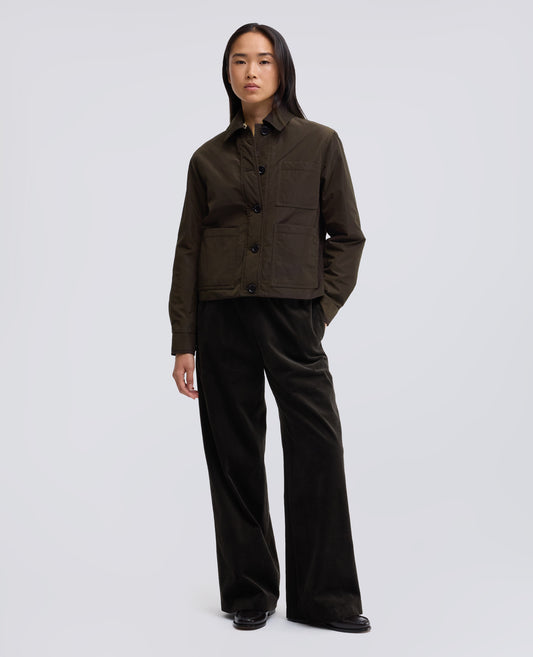 CHAQUETA DE TEJIDO TECNICO CON ACOLCHADO DE GUATA THERMORE® - MARRONE - ASPESI