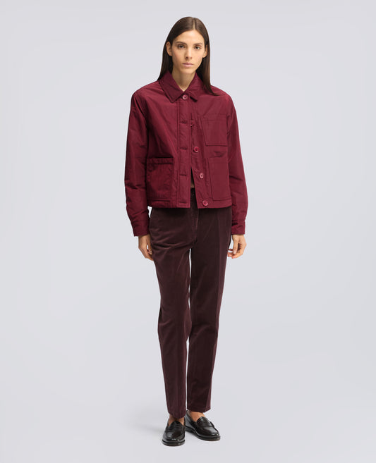 CHAQUETA DE TEJIDO TECNICO CON ACOLCHADO DE GUATA THERMORE® - ROSSO - ASPESI
