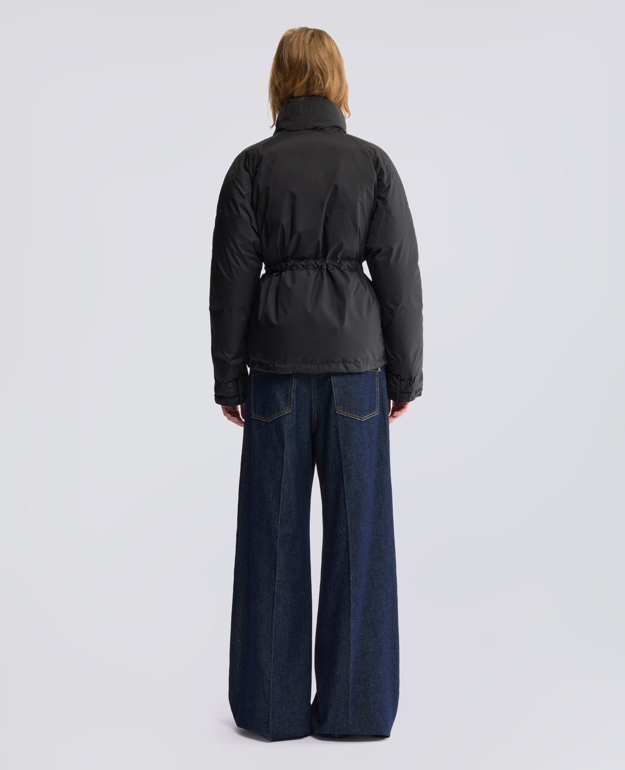 BLOUSON EN TAFFETAS - NOIR - ASPESI