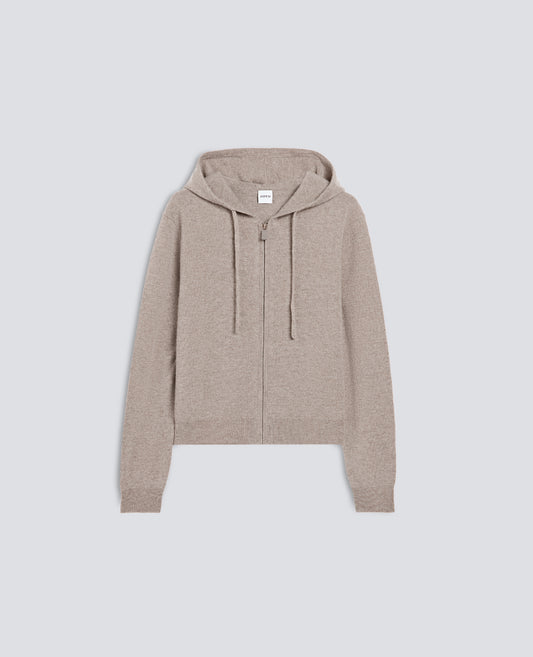 PULL À CAPUCHE EN LAINE ET CACHEMIRE - BEIGE - ASPESI