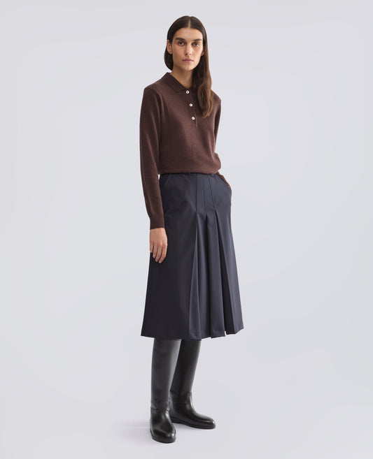 POLOSHIRT AUS WOLLE UND KASCHMIR - BRAUN - ASPESI