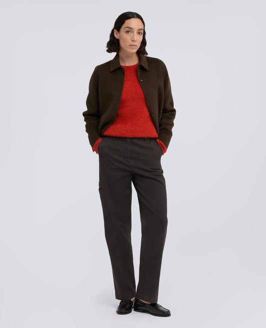 PULL RAS DU COU COTELE EN MOHAIR ET LAINE - ARANCIO - ASPESI