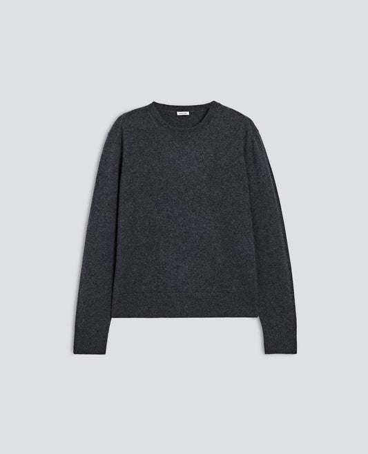 JERSEY DE CACHEMIRA CON CUELLO REDONDO - GRIGIO - ASPESI