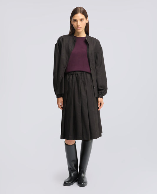 PULLOVER AUS MERINOWOLLE MIT BATEAU-AUSSCHNITT - ROSSO - ASPESI