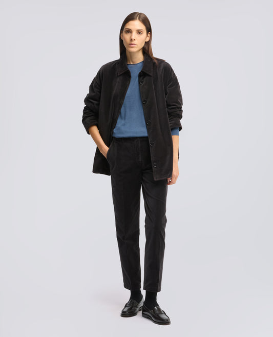 PULLOVER AUS MERINOWOLLE MIT BATEAU-AUSSCHNITT - BLU - ASPESI
