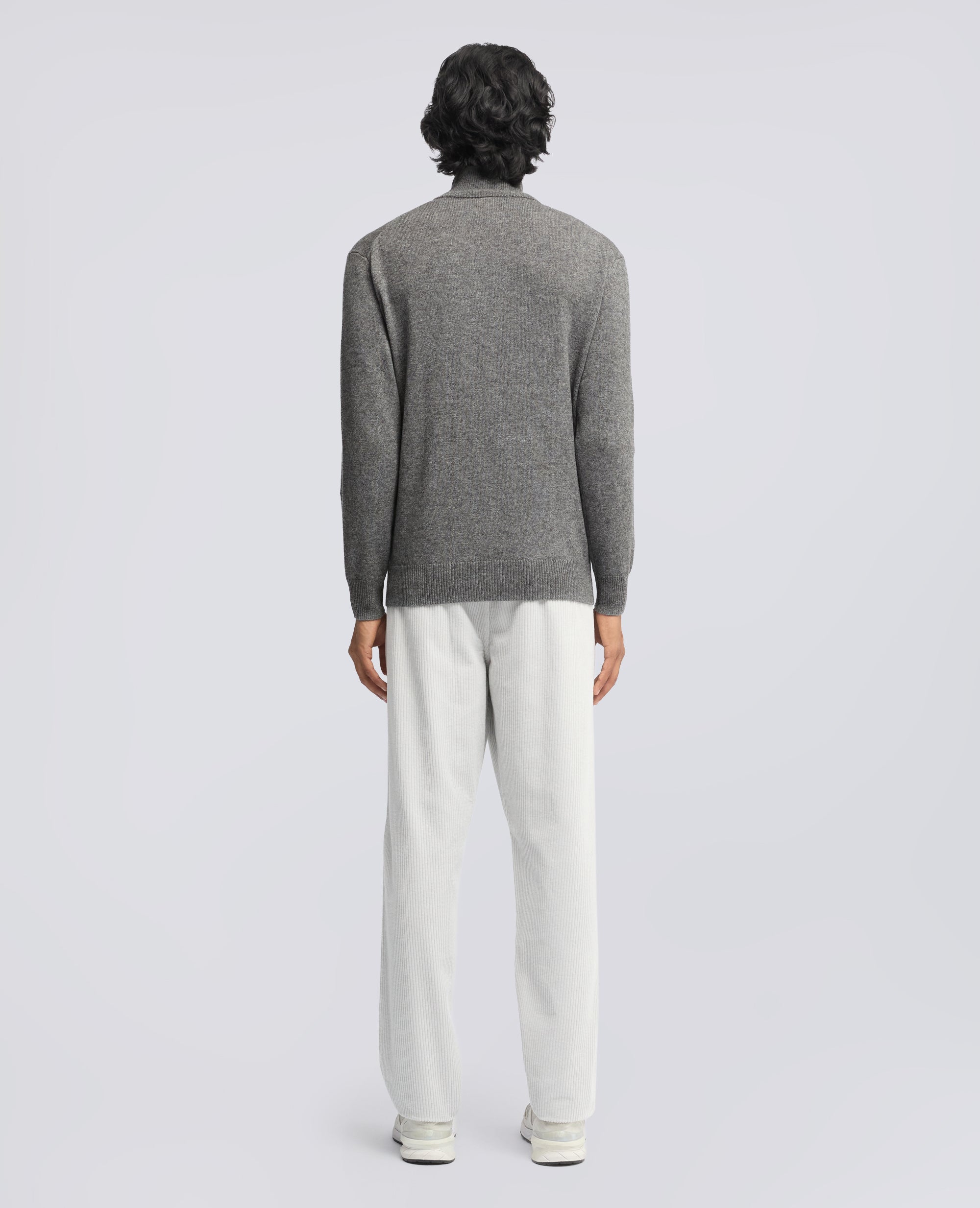 MAGLIA A COLLO ALTO IN LANA, YAK E CASHMERE - GRIGIO - ASPESI