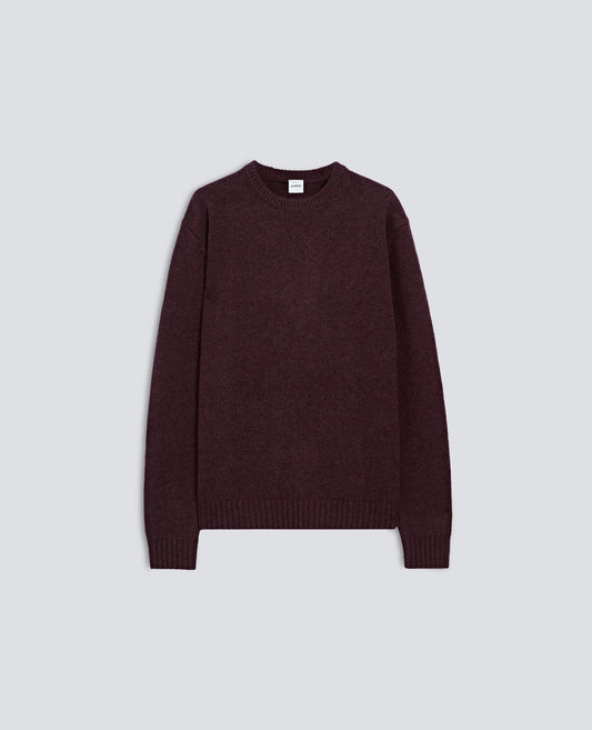 JERSEY DE CUELLO REDONDO EN MEZCLA DE LANA Y NAILON - ROSSO - ASPESI