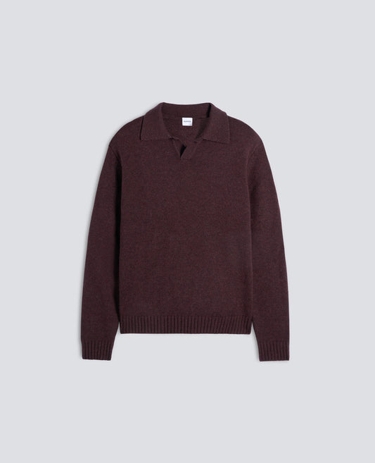 POLOSHIRT AUS WOLL-NYLON-MISCHUNG - ROSSO - ASPESI