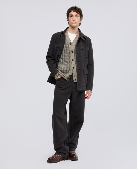 SHETLAND WOOL CARDIGAN - GRIGIO - ASPESI
