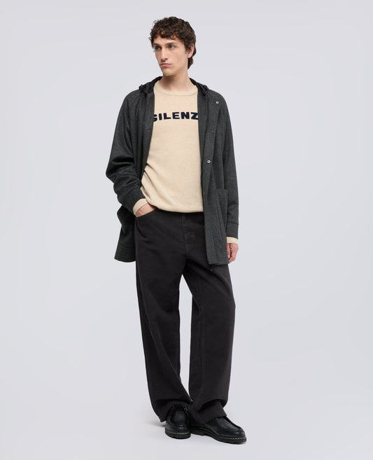 WOOL, YAK AND CASHMERE BLEND CREW-NECK KNIT - NATURALE - ASPESI