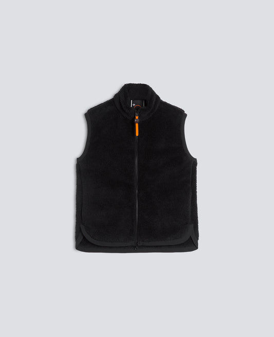 GILET EN POLAIRE À COL MONTANT - NOIR - ASPESI