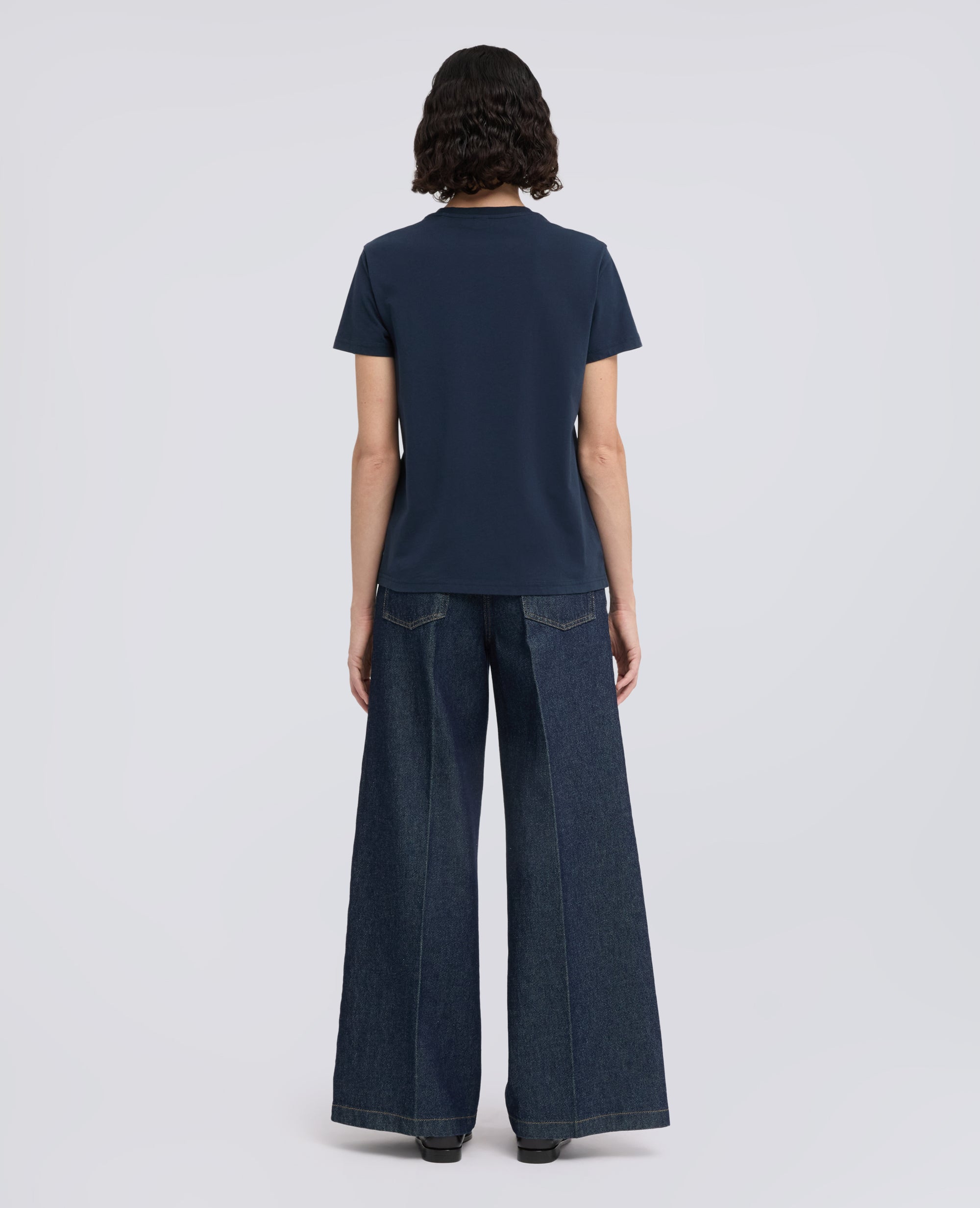 T-SHIRT IN COTONE CON STAMPA -NEVICAVA- - BLU - ASPESI